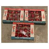 Vintage Christmas Tree Ornaments 3 Boxes