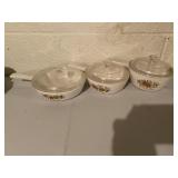 3 Corning Ware Lidded Baking Dishes