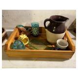 Pottery, Green Depression Glass, Insulator