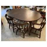 2 Leaf Dining Table & 6 Chairs