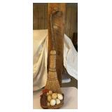 Chicken Basket & Broom Decor