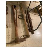 Single Tree Ox Yokes, Pick Axe Stretch Paint Brush