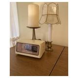 Clock, Mini Lamp & Candle