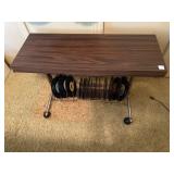 Mid Century Table w/LP Rack & 45
