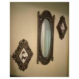 Wall Mirror & Butterfly Decor