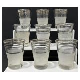 Mid Century W VA Glass Co Frost Nip Barware