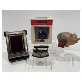 Columbia Savings Piggy Bank, Sad Iron & More