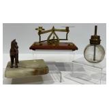 Antique Brass Postal Scales, Antique Colt Ashtray