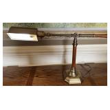 Vintage OTT-LITE Fairmont Brass & Wood Desk Lamp