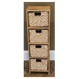 Natural 4 Drawer Storage Unit