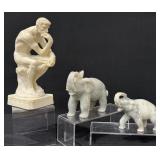 Peoples Republic of China Soapstone Elephants,More