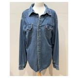 Vintage Levis Jeans Button Down Denim Shirt Sz XXL