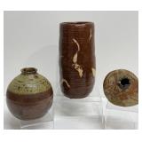 Hand Thrown Signed Studio Art Pottery Vases