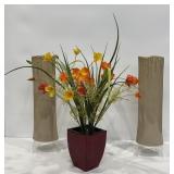 Large Vases & Floral Arrangement