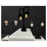 Sterling Silver Mother of Pearl Cabochon Earrings