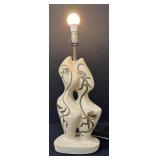 Mid-Century FAIP Chalkware Lamp Art Deco Style