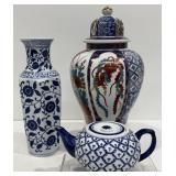 Vintage Chinese Porcelain Temple Jar, Vase, More
