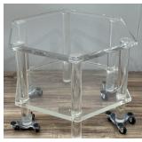 Custom Octagon Lucite End Table ï¿½ Modern Clear