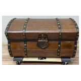 Antique Jenny Lind? Wood & Brass Dome Trunk