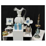 Fenton Beaded Pitcher, Tiffany & Co Bone China Box
