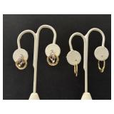 2 Pair of 14KT Gold Earrings, 4.77 Grams