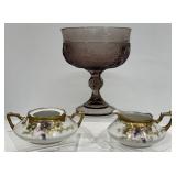 Limoges France Porcelain Cream & Sugar,Tiara Candy