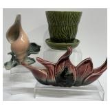Vintage Hull Pottery Wall Pocket,Tide Conch & More