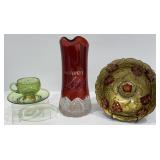 1907 Jamestown Expo Etched Souvenir Glass & More
