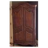 White Furniture Mebane Lorraine VI Carved Armoire