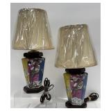 Vintage Chinese Porcelain Temple Jar Lamps