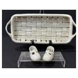Hand Thrown Signed Zarmenhe Pottery Basket & More