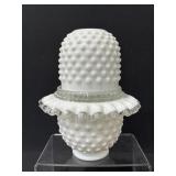 Fenton Hobnail Milk Glass 3 Piece Fairy Light