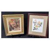 Woman with a Dog by Renoir, Signed M. Reid Roses