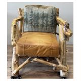 Vintage Rustic Aspen Log Furniture Chair