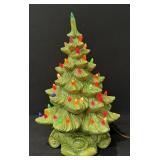Vintage Lighted Ceramic Hand Made Christmas Tree
