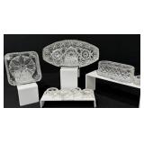 EAPG Candy Dish, Salt Cellars, Butter & Relish