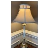 Regency Style Glass? & Honey Brass Table Lamp