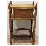 Antique Copper-Lined Smoke Stand Humidor