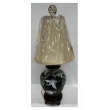 Vintage Asian Ginger Jar Lamp with Cranes