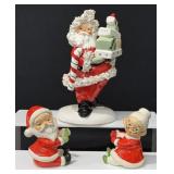Vintage Spaghetti Trim Santa,Lefton Candle Climber