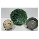 Vintage Paradox Cabbage Bowl, Signed Pottery Dish