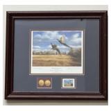 Signed David Mass CE Autumn Roosters Art Work