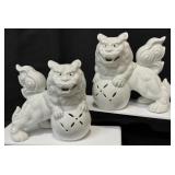 Vintage Japanese Porcelain Foo Fu Dogs Shishi Lion
