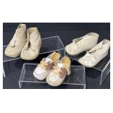 Vintage Baby Shoes, Leather Hi-Tops, Oxfords
