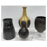 Mid Century Modern Ceramic Studio Stoneware Vases