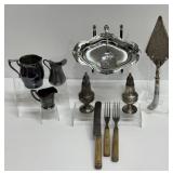 Sterling Weighted Salt & Pepper Set, Bone Flatware