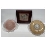 Needlepoint Horse, Art Deco Glass Light Covers