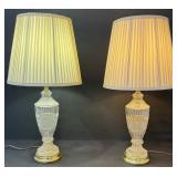 Pair of Cut Glass Table Lamps