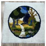 Mid Century Modern Moss Landscape Rug