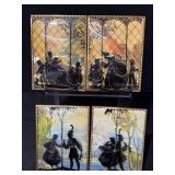 Benton Glass Co? Convex Silhouettes, Bubble Glass